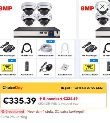 bewakingscamera systeem nieuw !!! Doe maar een bod  beschikbaar voor biedingen