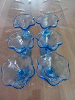 ijscoupe blauw 6 stuks orange85, Ophalen, Nieuw, Glas