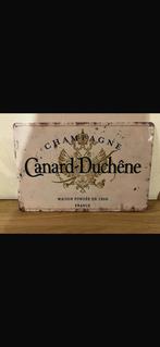 Plaque metallique champagne canard duchêne, Ophalen of Verzenden, Nieuw
