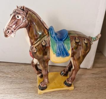 Vintage Chinees Tang geglazuurd aardewerk paard, Enlèvement ou Envoi
