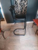 Fauteuil met hoge kruk, Ophalen, Gebruikt, Zwart