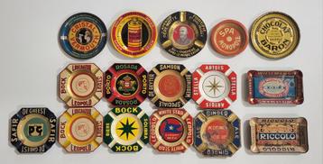 Cendriers/sous-verres en étain à échanger., Enlèvement ou Envoi, Utilisé, Panneau publicitaire