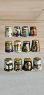 12 cloisonné vingerhoedjes, Verzamelen, Ophalen of Verzenden, Zo goed als nieuw, Overige materialen, Reliëf