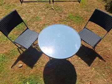 Inklapbare tafel en stoelen - tuinset - terrastafel beschikbaar voor biedingen