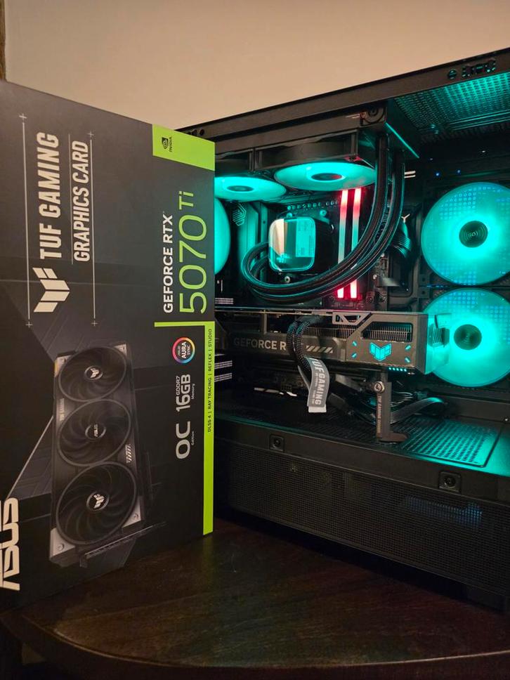 Gaming Pc - 9950X3D + 5070 Ti - 28CL Ram, Computers en Software, Desktop Pc's, Nieuw, 4 Ghz of meer, SSD, 32 GB, Met videokaart