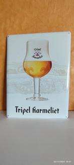 TRIPEL KARMELIET metalen bierbord., Verzamelen, Ophalen of Verzenden, Nieuw, Reclamebord, Plaat of Schild, Overige merken