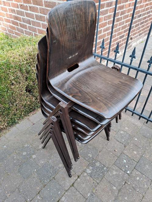 Thur -op-seat stoelen, Huis en Inrichting, Stoelen, Gebruikt, Hout, Metaal, Ophalen