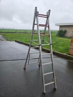 2 aluminium ladders 2x8 treden das en solide, 2 tot 4 meter, Ladder, Gebruikt, Opvouwbaar of Inschuifbaar