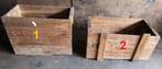 2 houten kisten zonder deksel - OPRUIM, Huis en Inrichting, Woonaccessoires | Kisten, Minder dan 50 cm, Minder dan 50 cm, Gebruikt