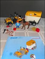 Playmobil gele paardentrailer met jeep (3249), Comme neuf, Enlèvement ou Envoi