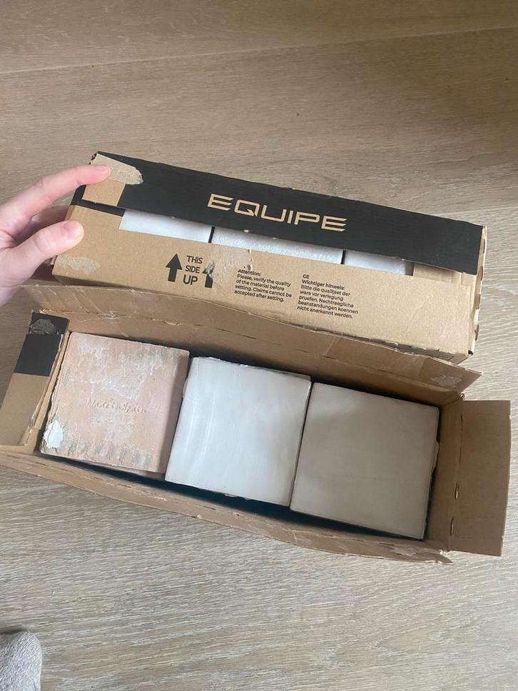 Keramische spatwand tegeltjes 10 x 10 cm, Doe-het-zelf en Bouw, Tegels, Zo goed als nieuw, Ophalen