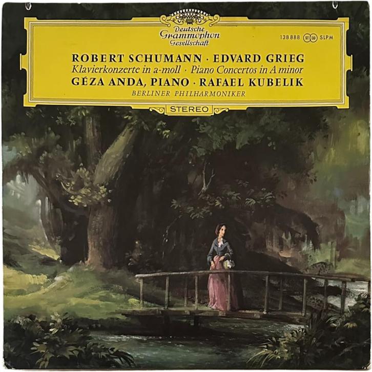 Schumann — Grieg — Pianoconcerten in a klein — Géza, Cd's en Dvd's, Vinyl | Klassiek, Gebruikt, Romantiek, Overige typen, 12 inch
