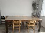 table à manger en teck / bois massif, Maison & Meubles, Tables | Tables à manger, Métal, Comme neuf, 100 à 150 cm, Enlèvement