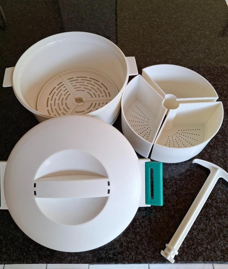 Stoomkoker Voor Microgolf, Huis en Inrichting, Keuken | Tupperware, Nieuw, Bak of Kom, Wit, Ophalen of Verzenden