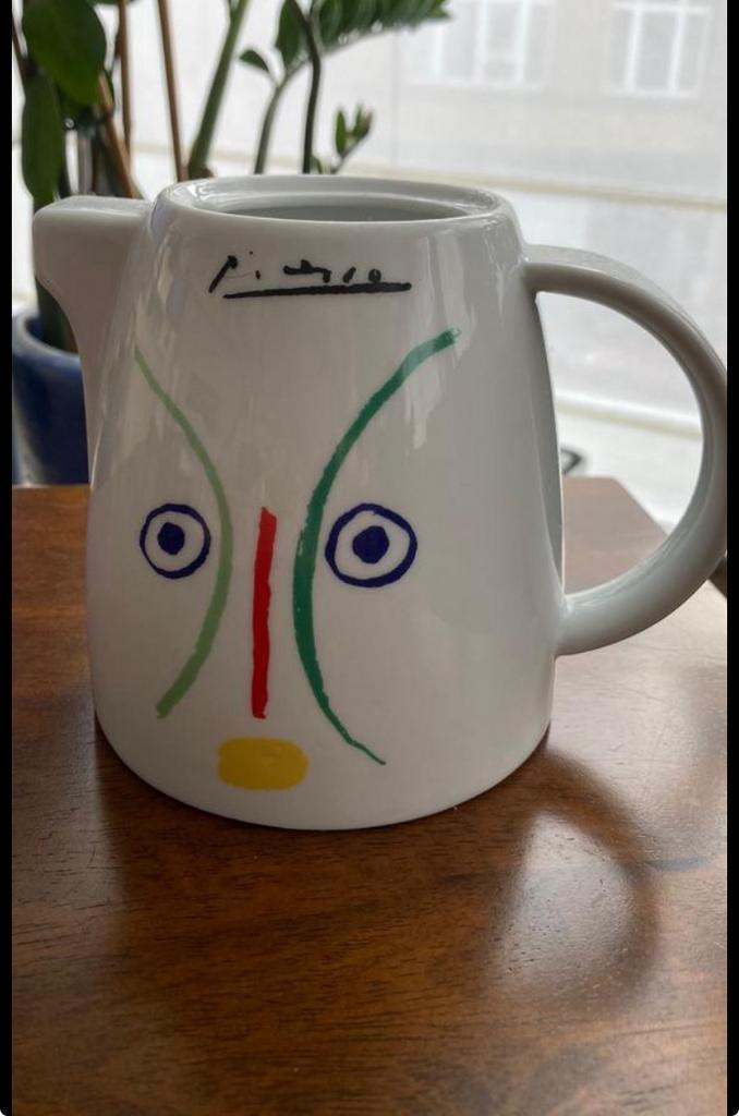Théière en porcelaine vintage Pablo Picasso, Huis en Inrichting, Keuken | Servies, Gebruikt, Porselein, Ophalen