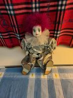 Vintage clown met paars haar, Ophalen, Gebruikt, Pop