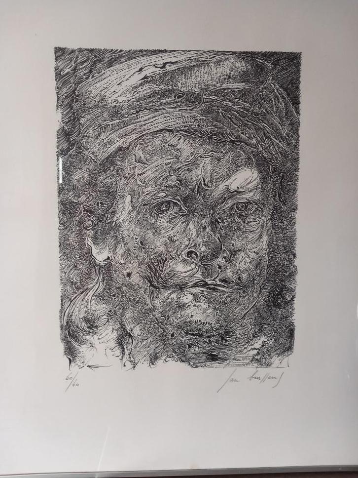 Portret Rembrand (lithografie Jan Burssens), Antiek en Kunst, Kunst | Schilderijen | Klassiek, Ophalen