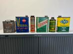 Oude olie blikken op voorraad, Verzamelen, Merken en Reclamevoorwerpen, Ophalen of Verzenden, Gebruikt, Reclamebord
