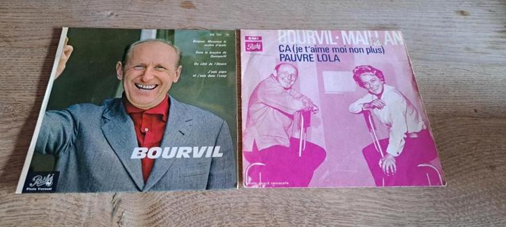 Bourvil :lot de 45 tours (2), CD & DVD, Vinyles | Autres Vinyles, Enlèvement ou Envoi