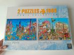 2 puzzels van 1000 stukjes, Ophalen of Verzenden, 500 t/m 1500 stukjes, Zo goed als nieuw, Legpuzzel