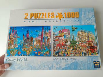 2 puzzels van 1000 stukjes  beschikbaar voor biedingen