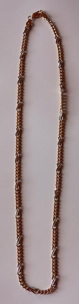 18k wit en gouden ketting  beschikbaar voor biedingen