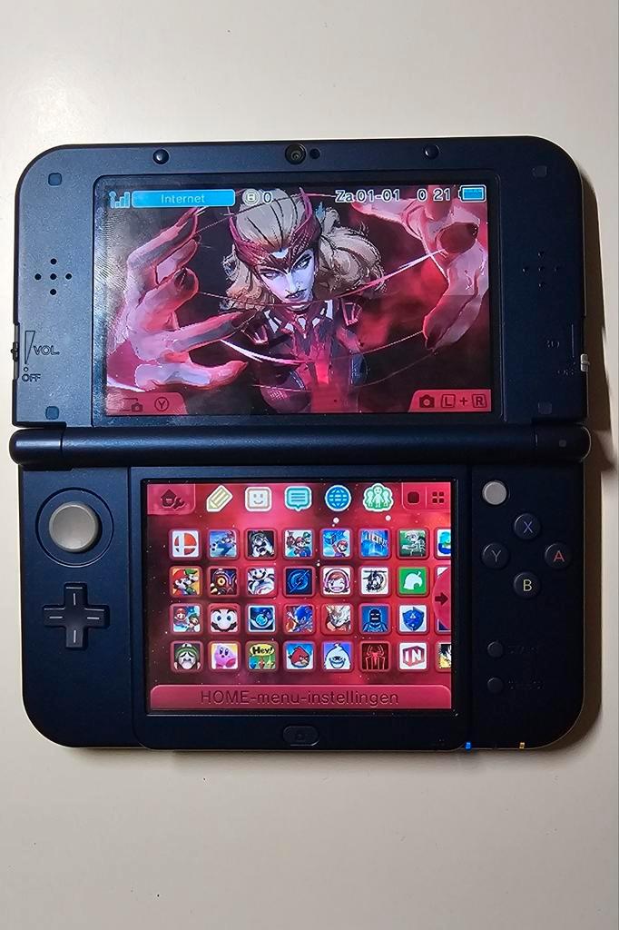 New nintendo 3ds xl met 36+ games, Games en Spelcomputers, Spelcomputers | Nintendo 2DS en 3DS, Zo goed als nieuw, 3DS, Blauw