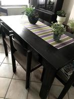 Eettafel (uitschuifbaar) + 6 stoelen, Ophalen, Gebruikt, 50 tot 100 cm, 150 tot 200 cm