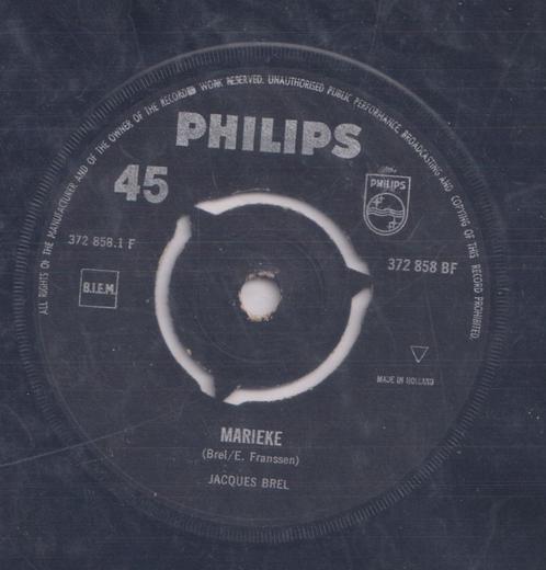 Jacques Brel – Marieke / Laat me niet alleen – Single, Cd's en Dvd's, Vinyl Singles, Gebruikt, Single, Nederlandstalig, 7 inch