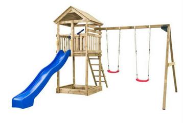 Speeltoren Swing King + blauwe glijbaan (nog nieuw verpakt) beschikbaar voor biedingen