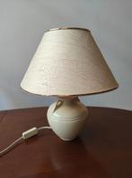 lot de 2 lampes de table - tons beige et doré, Enlèvement, Utilisé, Tissus, Moins de 50 cm