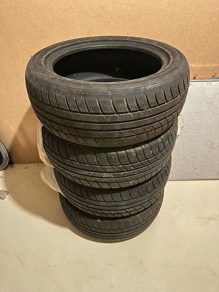 4 pneus hiver 185/55 R15 – M+S + flocon – bon état, Auto-onderdelen, Banden en Velgen, Band(en), Winterbanden, 15 inch, 185 mm