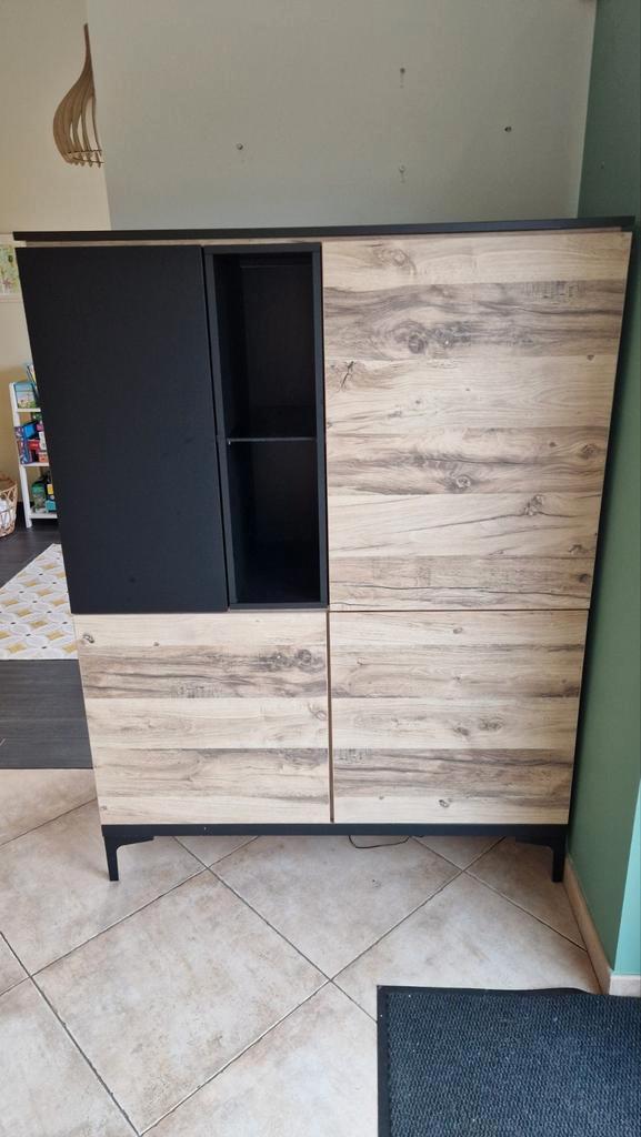 Meuble vaisselier en bois, Huis en Inrichting, Kasten | Roldeurkasten en Archiefkasten, Eikenhout, Ophalen