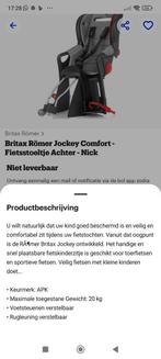 Fietsstoel Römer jockey comfort, Fietsen en Brommers, Ophalen of Verzenden, Zo goed als nieuw
