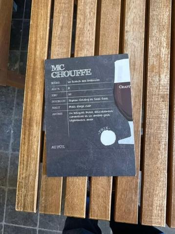 Mc Chouffe tafel reclame licht karton, Ophalen of Verzenden, Nieuw, Reclamebord, Plaat of Schild, Overige merken