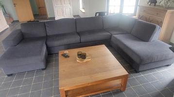 Grijs stoffen hoeksalon te koop!  beschikbaar voor biedingen