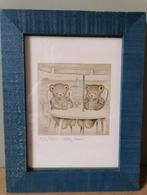 Schets "Easy Bears" in kader, Antiek en Kunst, Ophalen