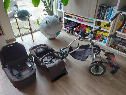 Kinderwagen met accessoires, Enfants & Bébés, Poussettes & Combinaisons, Utilisé, Poussette, Autres marques, Pneus, Avec siège auto