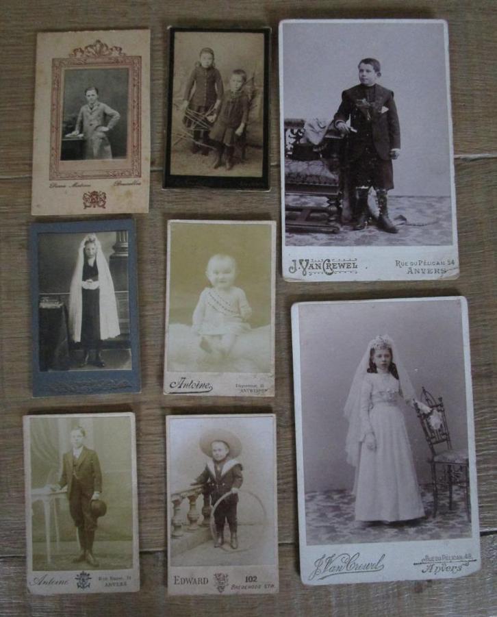66 CDV kaartjes / visitekaartjes, Collections, Cartes de naissance & Cartes de visite, Carte de visite, Avant 1970, Enlèvement ou Envoi
