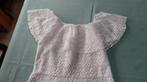 Prachtige witte jurk Zara girls 140 korte mouw kant, Comme neuf, Fille, Zara, Robe ou Jupe