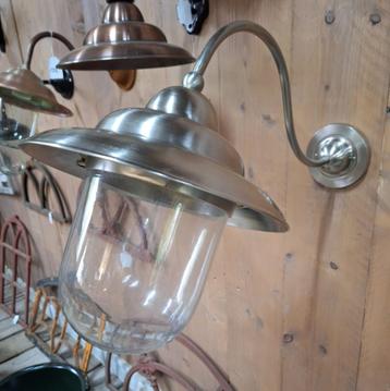 Klassieke nikkel stallamp buitenlamp NIEUW beschikbaar voor biedingen