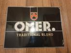 3 Metaal Reclameborden - Omer + Carlsberg + Westmalle -, Ophalen of Verzenden, Gebruikt, Reclamebord, Plaat of Schild, Overige merken