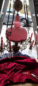 antieke lamp belge met opaline kap, Antiek en Kunst, Ophalen