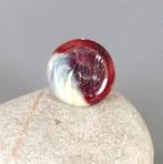 Bague vintage en verre soufflé rouge avec anneau réglable, Bijoux, Sacs & Beauté, Bagues, Rouge, Enlèvement ou Envoi, Fer ou Acier