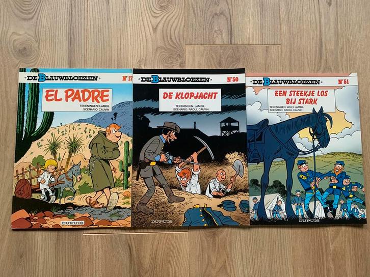 3 strips Blauwbloezen, Boeken, Stripverhalen, Zo goed als nieuw, Meerdere stripboeken, Ophalen of Verzenden