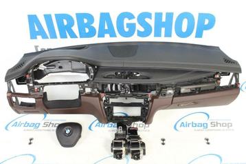 Airbag kit Tableau de bord cuir noir/brun HUD BMW X6 F16
