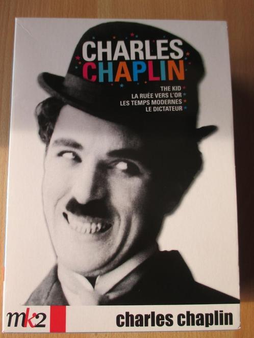 Charlie Chaplin DVD-box met 4 films, Cd's en Dvd's, Dvd's | Komedie, Zo goed als nieuw, Overige genres, Boxset, Vanaf 12 jaar