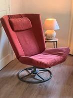Rode velours fauteuil., Ophalen, Relax, Gebruikt, Minder dan 75 cm