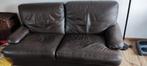 Canapé simili cuir brun 2+2+1, Maison & Meubles, Utilisé, Cuir, Enlèvement ou Envoi