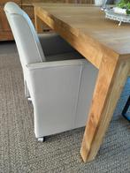 6 beige stoelen - verrijdbaar, Ophalen, Kan bij modern of landelijke meubels, Gebruikt, Overige kleuren